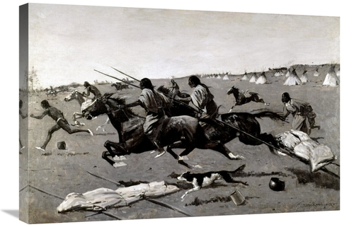 Global Gallery GCS-279607-30-142 30 in. Indian Village Routed, Ger