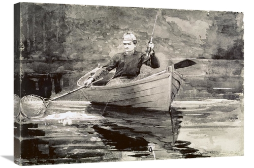 Global Gallery GCS-278018-30-142 30 in. Fly Fishing, Saranac Art P
