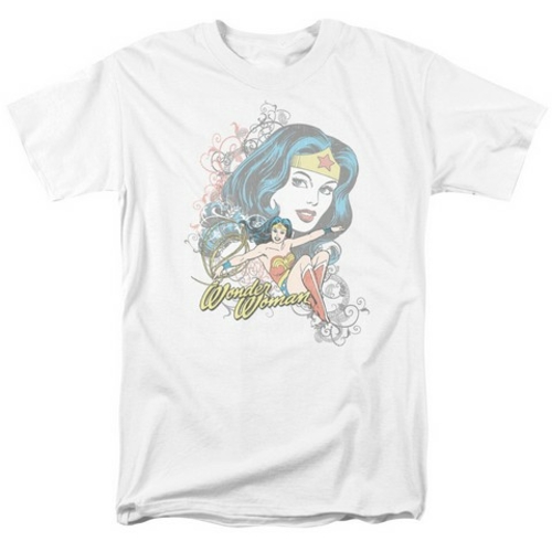 Trevco Dc-Wonder Scroll - Short Sleeve Adult 18-1 Tee - White & 5X