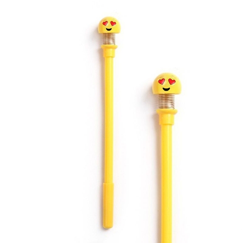 Cute Spring Shaking Head Doll Smiley Pen