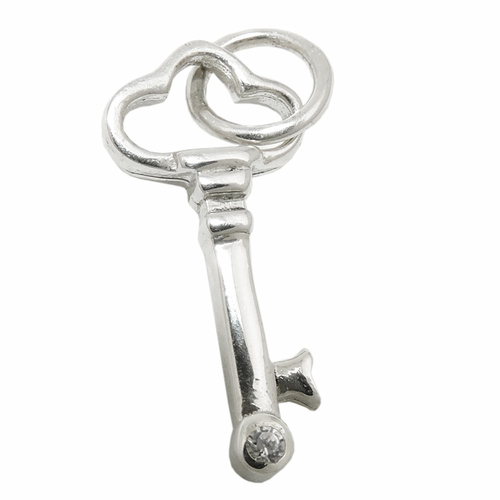 pendant key with zirconia silver 925