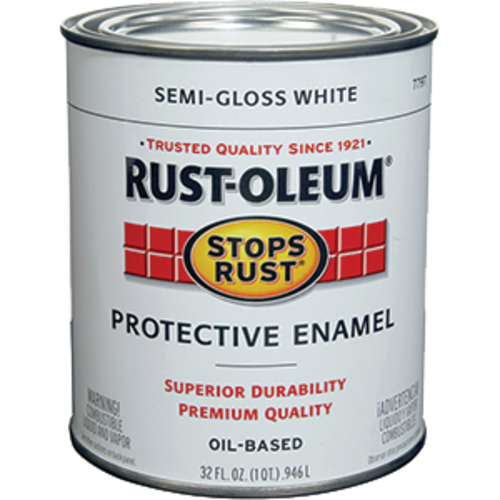 Rust-Oleum Corp 7797502 1 Quart- Semi Gloss White Stops Rust