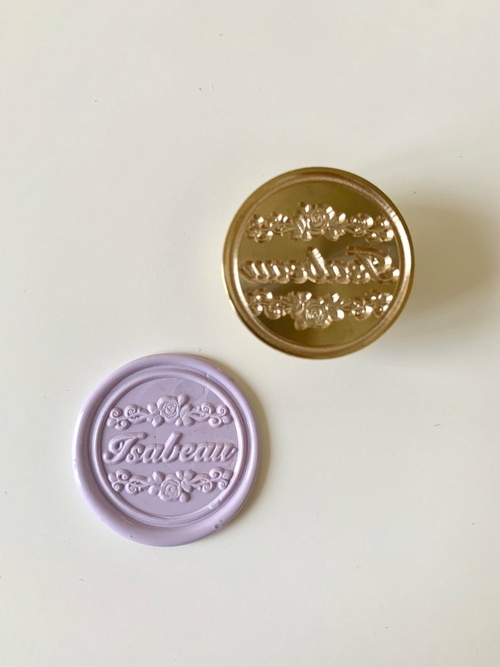 Calligraphy Wedding Wax Seal Stamp with rose