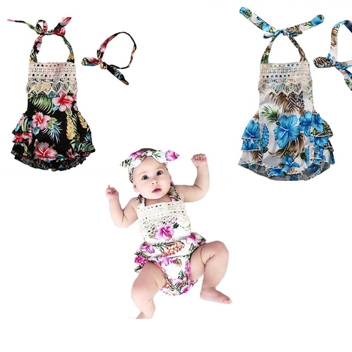 3  Styles Baby  girl Floral Layered Backess