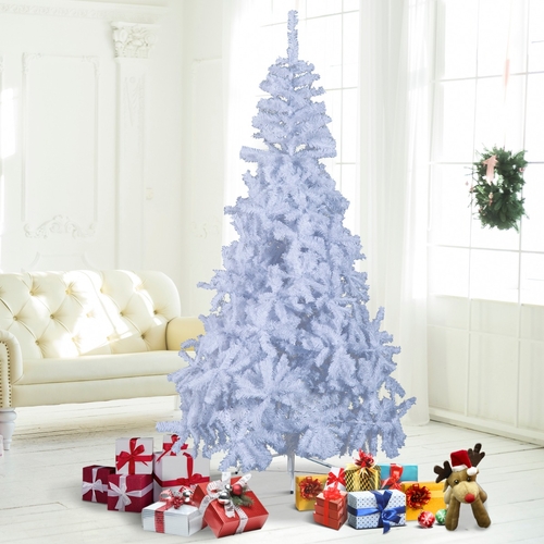 HOMCOM 6.9 ft Christmas Tree Winter Holiday Seasonal Decoration w/
