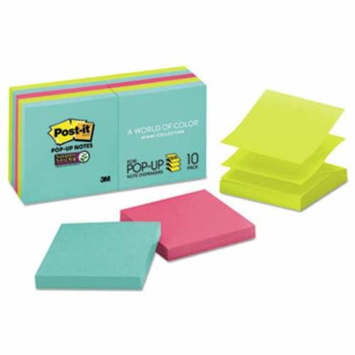 3M R33010SSMIA 3 x 3 in. Pop-Up Note Refill, Miami - 90 per Pad&#4