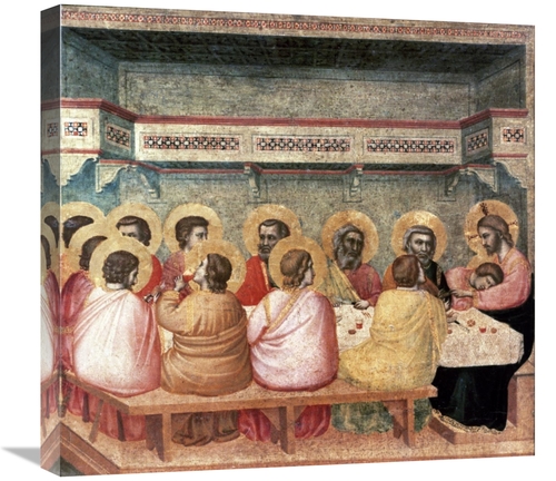 Global Gallery GCS-277725-22-142 22 in. Last Supper Art Print - Giotto