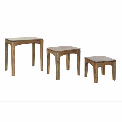 Set of 3 small tables DKD Home Decor Natural Modern (3 pcs) (45 x 30 x