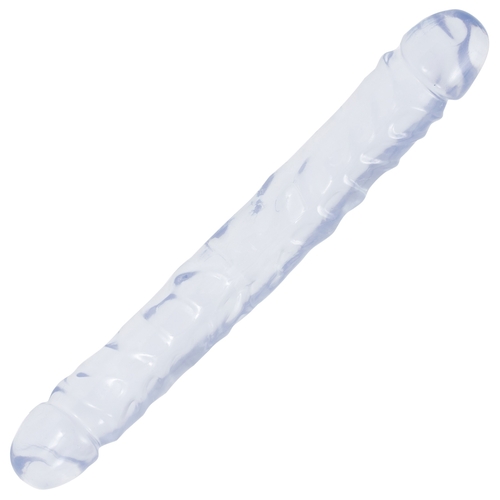 Crystal Jellies Jr Double Dong 12 Inch - Clear