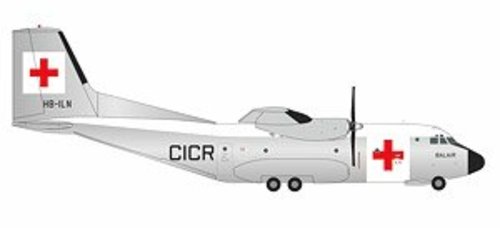 Herpa HE570701 Balair C-160 1-200 International Red Cross Aircraft