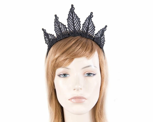 black lace crown fascinator MA674B