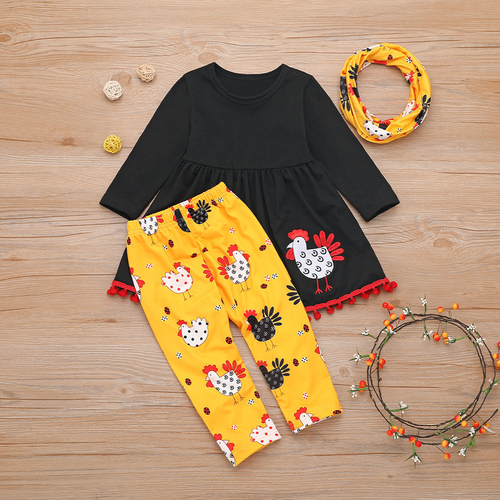 Toddler Kids Baby Girl Turkey T shirt Dress Pants