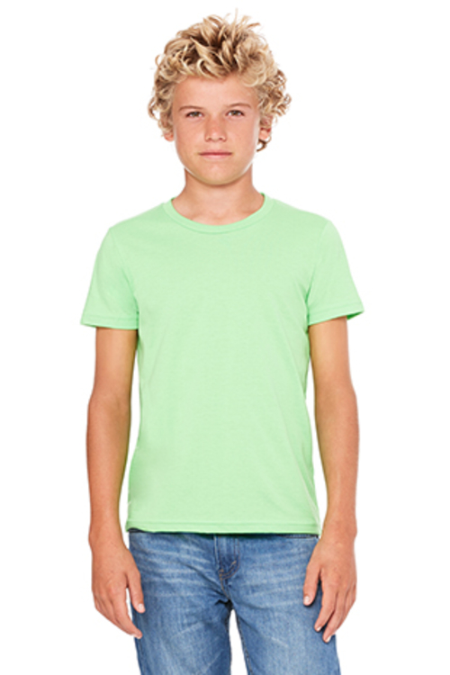 Bella 3001Y Youth Jersey Short Sleeve Tee - Neon Green, YL