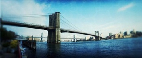 Bridge across a river  Brooklyn Bridge  East River  Brooklyn  New York