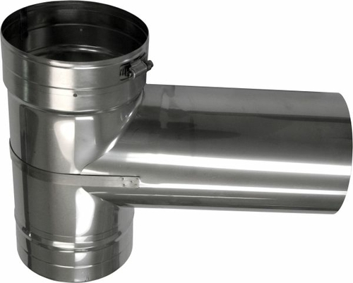 Protech 5 Inch Tee- Ventinox 316Ti for Chimney Pipes