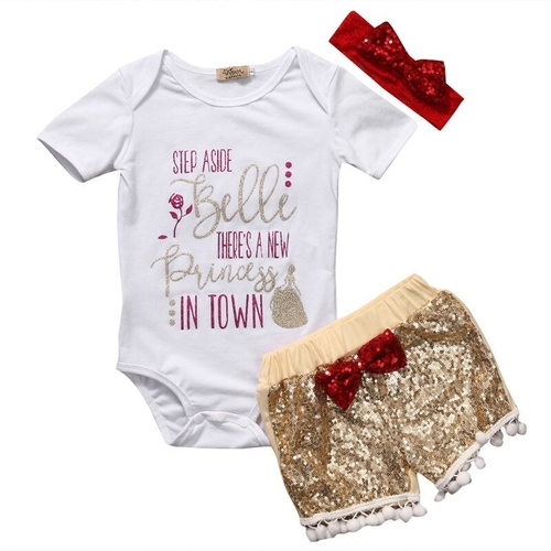 Fashion 3PCS Newborn Infant Baby Girls Outfit