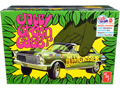 Skill 2 Model Kit 1965 Ford Galaxie \Jolly Green Gasser\" 3-in-1 Kit