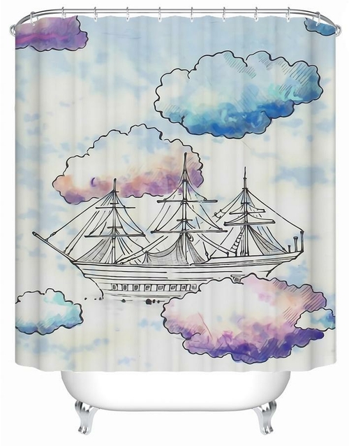 Sailing The Clouds Shower Curtain
