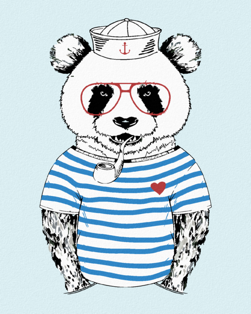 Paint by Numbers - SAILOR PANDA