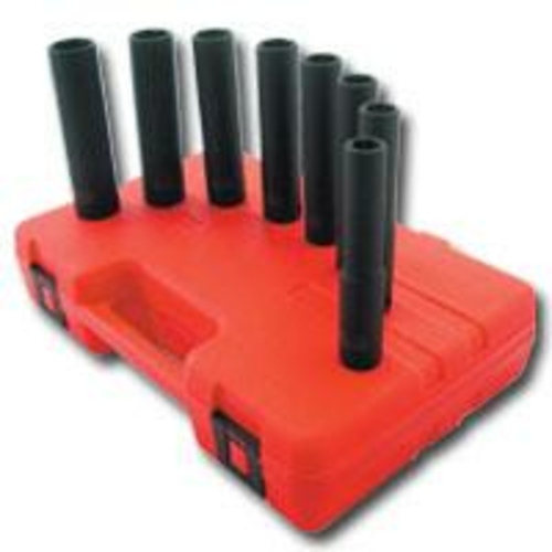 8 Piece 1/2 Inch Drive 6 Point Extra Deep SAE Impact Socket Set