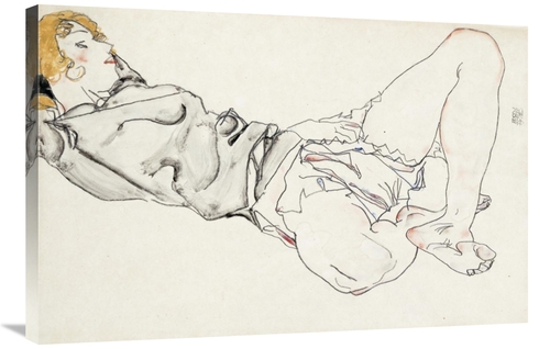 Global Gallery GCS-267244-36-142 36 in. Reclining Woman with Blond Hai