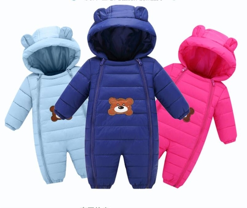 Baby Clothes 2019 New Winter Hooded Baby Rompers