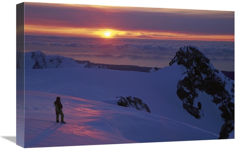 Global Gallery GCS-453402-1624-142 16 x 24 in. Skier on Franz Josef Gl