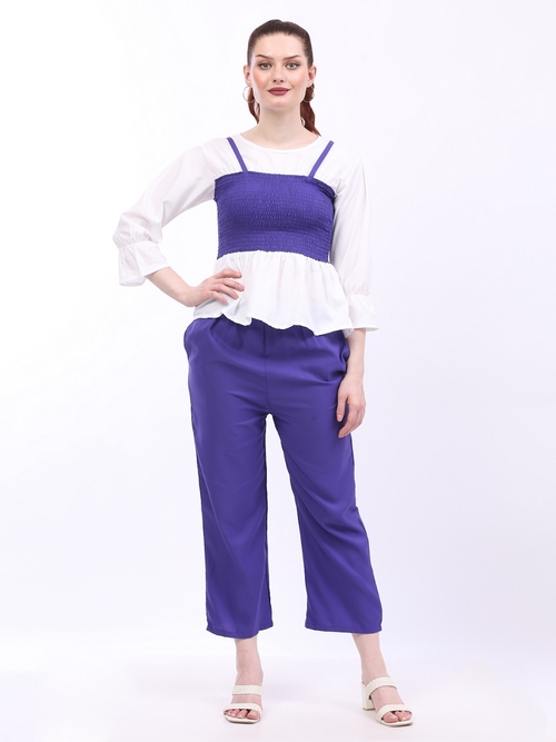 New Pretty Womens Top & Bottom Set (Size-M) (Color-BLUE)