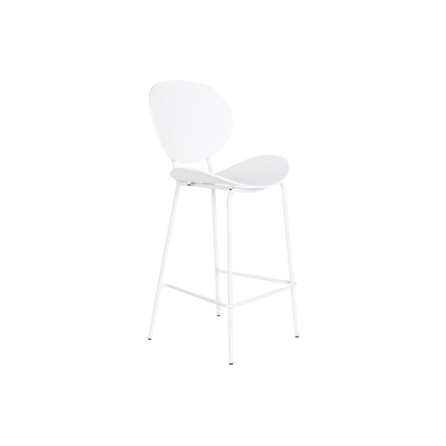 Stool DKD Home Decor Black Metal White polypropylene (52,5 x 49 x 104