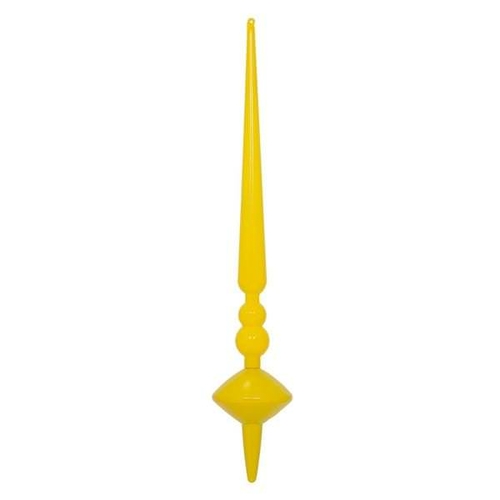 Vickerman M183378S 12 in. Yellow Shiny Cupola Finial Ornament - 3 per 