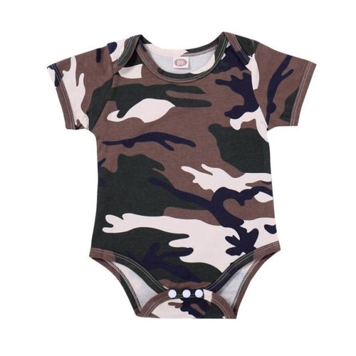 Newborn Baby Camouflage Roupas Jumpsuit Toddler