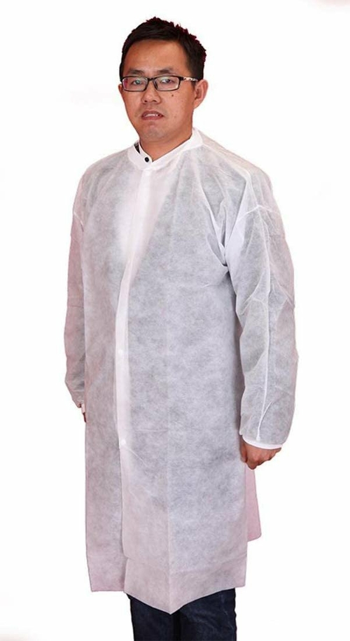 Pack of 30 White Lab Coats Medium Size. Unisex Disposable