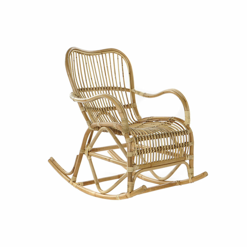 Rocking Chair DKD Home Decor Brown Multicolour Natural Rattan 62 x 94