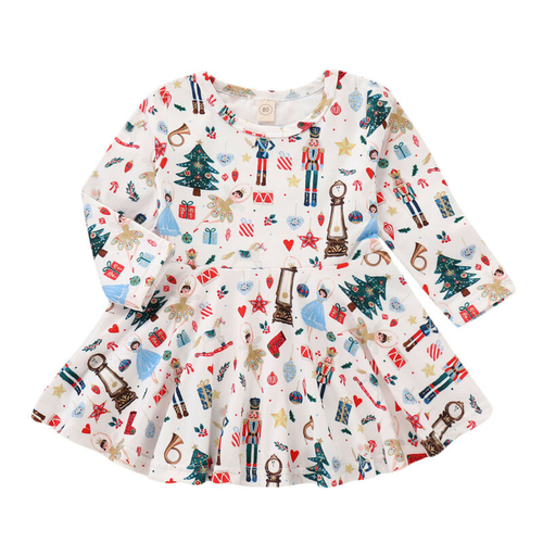 Pudcoco Autumn Christmas Dress Toddler Kid Baby