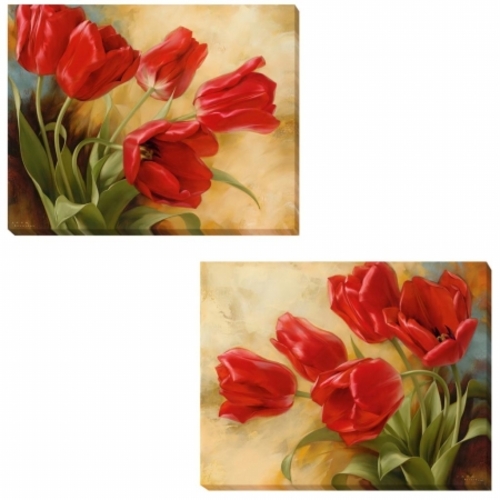 Artistic Home Gallery 1216297G Garden in Holland Canvas Set - 12 in.