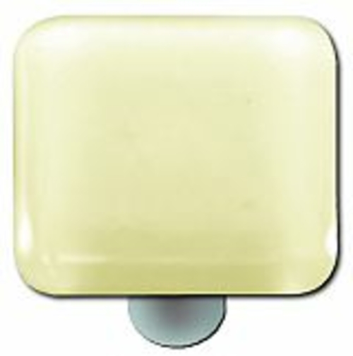 Hot Knobs HK1039-KA French Vanilla Square Glass Cabinet Knob - Aluminu
