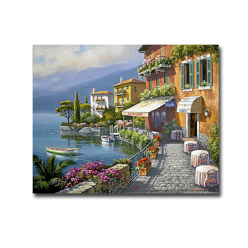 Artistic Home Gallery 3240576IG Seaside Bistro Cafe by Sung Kim Premiu