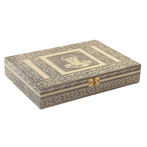 Jewelry box DKD Home Decor 27,5 x 20 x 5,4 cm Champagne Beige Wood