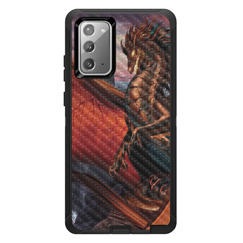 MightySkins CF-OTDSAGNO20-Dragon Reign Carbon Fiber Skin for Otterbox 