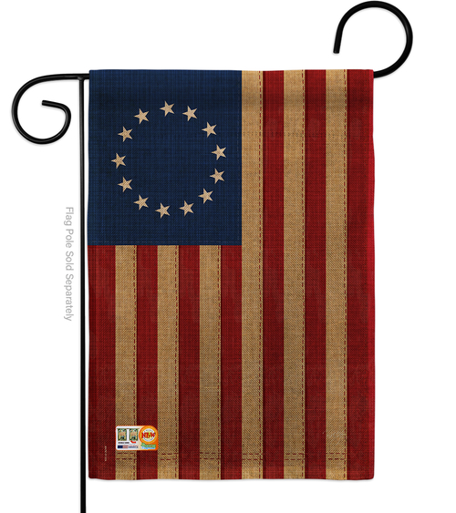 13 x 18.5 in. Betsy Ross Vintage Burlap Americana Historic Impressions