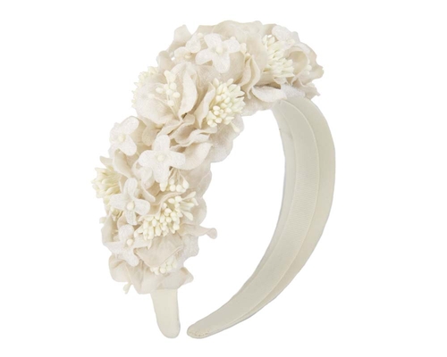 Cream flower headband racing fascinator