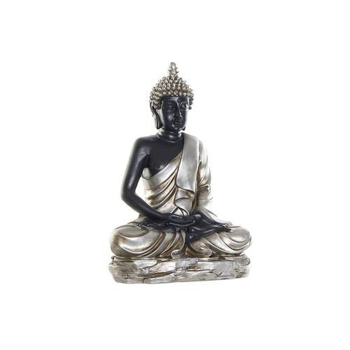 Decorative Figure DKD Home Decor Black Silver Buddha Oriental 50 x 30