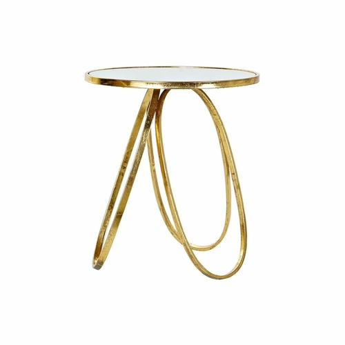 Side table DKD Home Decor Golden Metal Mirror 50 x 50 x 56,5 cm