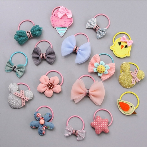 New Little Girls Cute Bow Cartoon Animal Flower