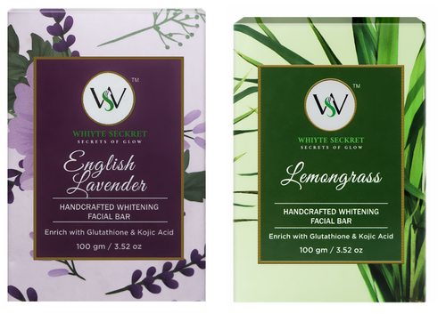 English Lavender & Lemongrass Facial Soap Bar Pack of 2