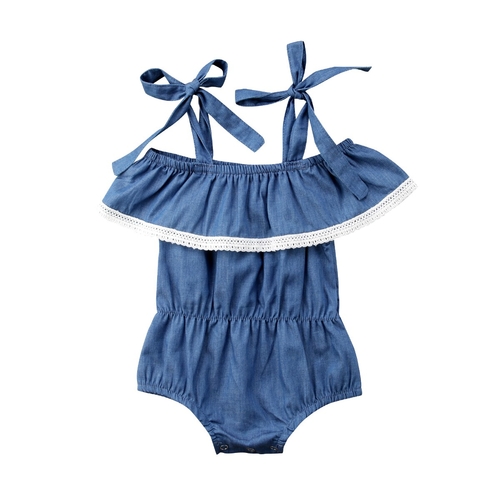 Belts Denim Off Shoulder Blue Newborn Baby