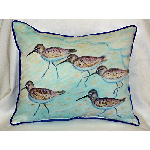 Betsy Drake HJ269 Sandpipers Art Pillow 15 in. x 22 in.