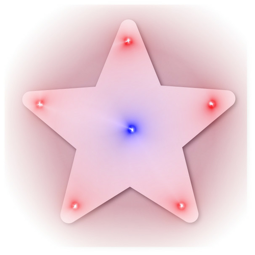 Blinkee 3525000 Turbo Star with Safety Pin Clasp Flashing Body Light L