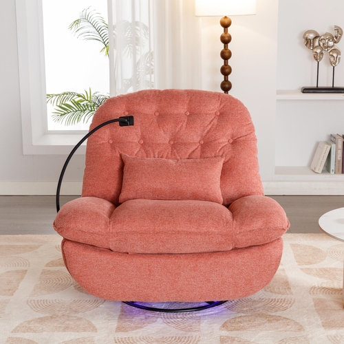 270 Degree Swivel Power Recliner with Voice Control, Bluetooth Music