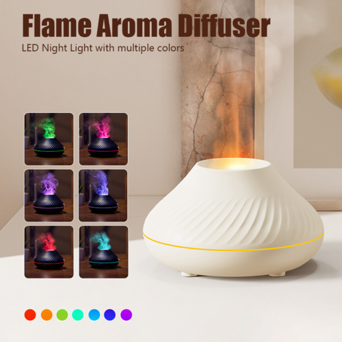 Colorful Portable Air Humidifier Flame Aroma Diffuser